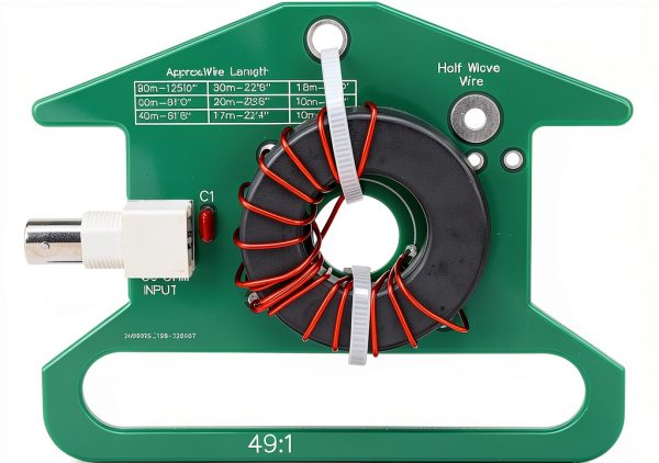 49:1 Shortwave Balun PCB with 5-35MHz Tuning Range for Balanced to Unbalanced Antenna Transformation in Amateur Radio Communication-0