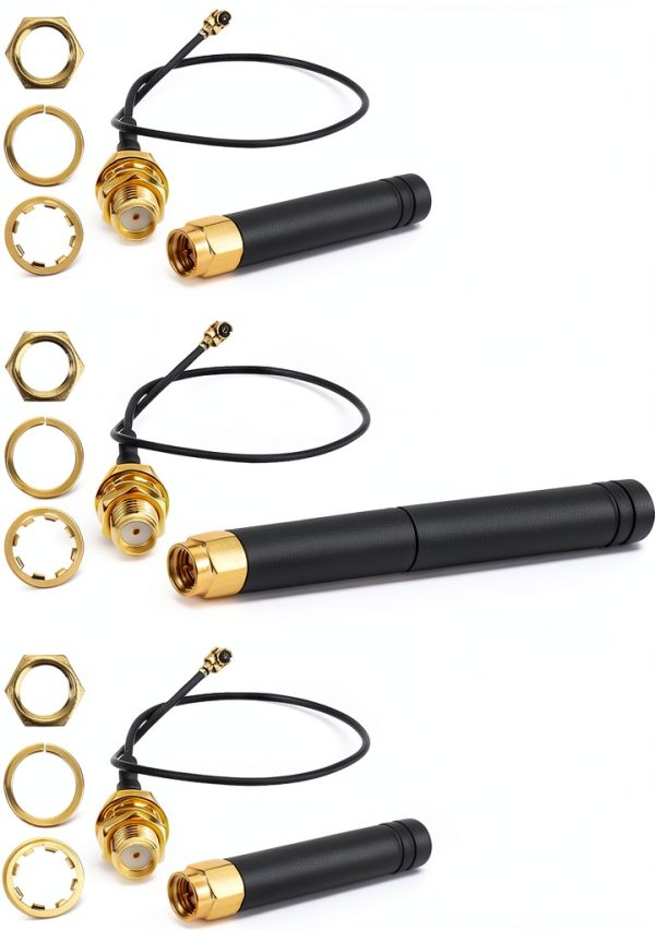 LoRa Antenna 915MHz 2dBi 6PCS Meshnology with 15cm UFL to SMA-0